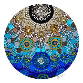 Family. Ocean. Life | Copyright Leah Brideson | Acrylic on canvas 2018