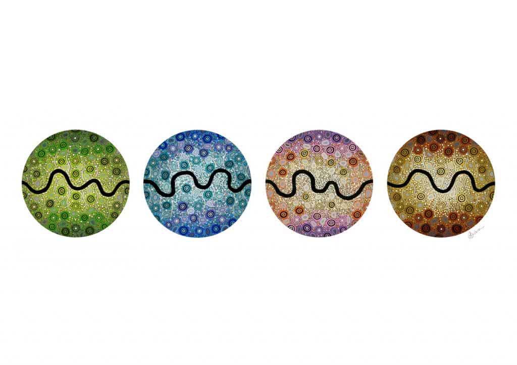 Pathways | Copyright Leah Brideson |Acrylic on wooden board 2019