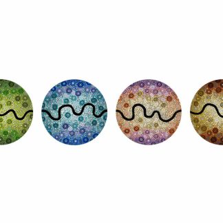 Pathways | Copyright Leah Brideson |Acrylic on wooden board 2019