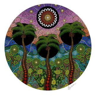 Rainforest Country | Copyright Leah Brideson | Acrylic on wooden board 2019