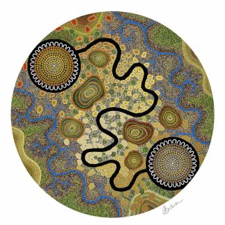 To My Country | Copyright Leah Brideson | Acrylic on wooden board 2019