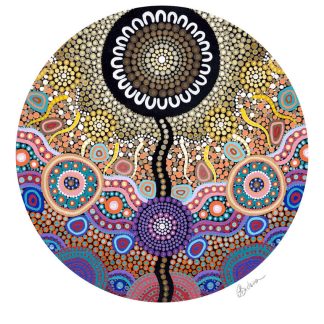 Woman Celebration Life Daughter | Copyright Leah Brideson | Acrylic on canvas 2018